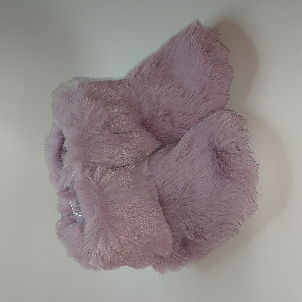 Purple faux fur slippers by Cat & Jack, NWT, size kids small